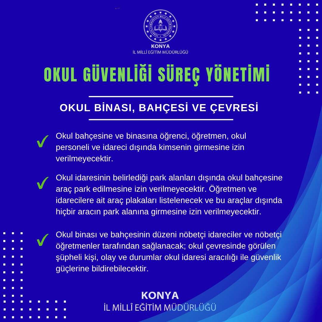 Konya’daki okullara yeni güvenlik kuralları getirildi 11